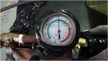 evaporator check with 30 bar pressure